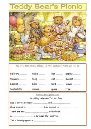 English Worksheet: Teddy Bear�s Picnic