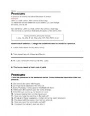 English Worksheet: Pronoun
