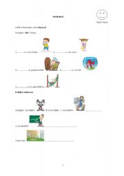 English worksheet: personal pronouns, to be 