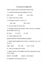 English worksheet: Comparative 