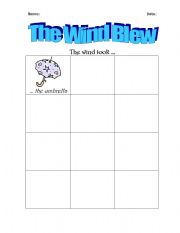 English Worksheet: The Wind Blew. It took ...