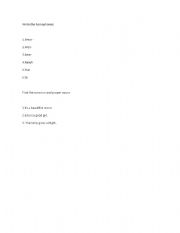 English Worksheet: Homophones and Nouns