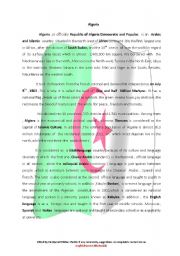 English Worksheet: Algeria definition 1
