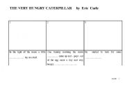 English worksheet: THE VERY HUNGRY CATTERPILLAR