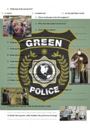 English Worksheet: Green Police commercial