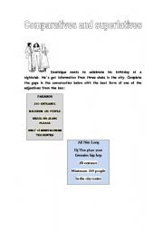 English worksheet: Comparatives & superlatives