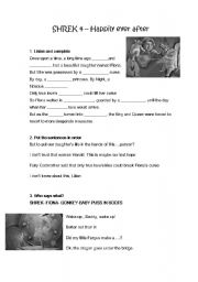 English Worksheet: Shrek 3rd