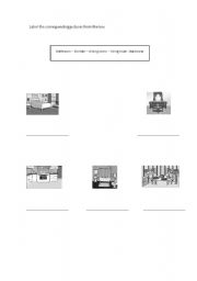 English worksheet: parts of the house