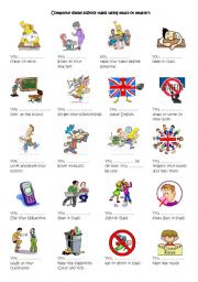 English Worksheet: SCHOOL RULES