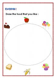 English worksheet: food