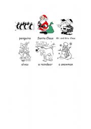 English worksheet: Present continuous christmas 