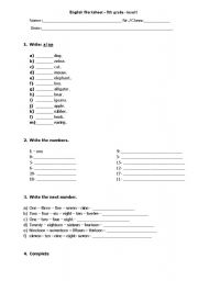 English worksheet: Age