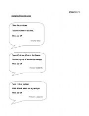 English worksheet: Riddles of animal