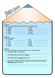 English Worksheet: Synonyms & Opposites