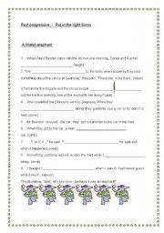 English Worksheet: Past Progressive