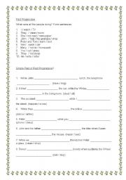 English Worksheet: past progressive