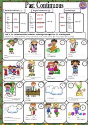 English Worksheet: PAST CONTINUOUS