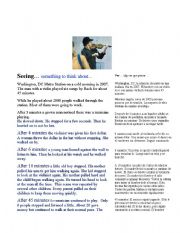 English Worksheet: Joshua Bell - First Impression