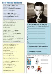 English Worksheet: Song to work simple present of the verbs