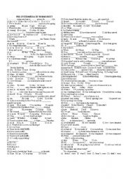 English Worksheet: pre-ntermediate