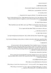 English Worksheet: lyrics prject