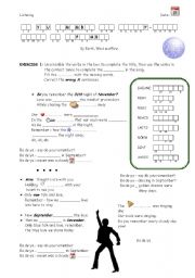 English Worksheet: The 21st Night of September by Earth, Wind and Fire