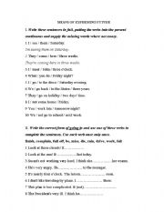 English worksheet: Future