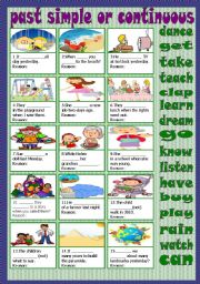 English Worksheet: past simple or continuous