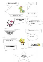 English Worksheet: easy dialogue