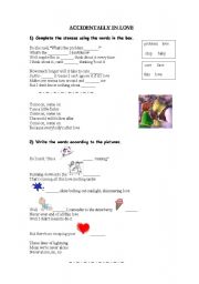 English Worksheet: Accidentaly in Love