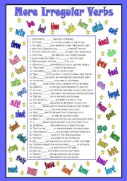 English Worksheet: Irregular Verbs
