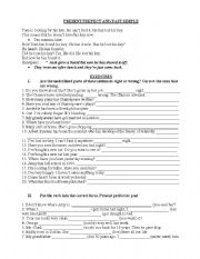 English Worksheet: past simple or present perfect