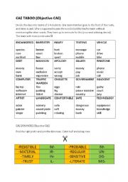 English Worksheet: Taboo game and prefix dominoes CAE