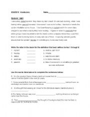 English worksheet: Spider Vocabulary