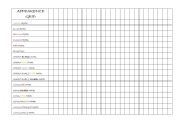 English Worksheet: Appearence bingo  grid 3/3