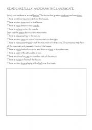 English Worksheet: Read and draw