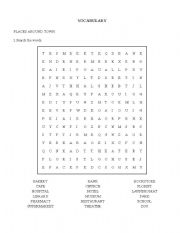 English Worksheet: PLACES AROUND TOWN