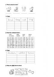 English worksheet: FARM ANIMALS