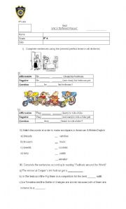 English worksheet: Present Perfect Quiz