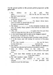 English Worksheet: Present perfect vs. Present perfect continuous exercise