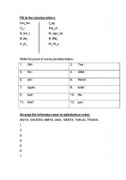 English worksheet: English sample