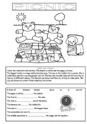 English Worksheet: Picnic