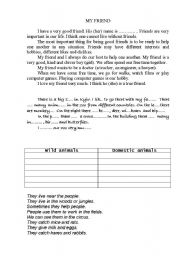 English Worksheet: My friend