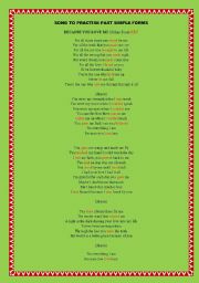 English Worksheet: Song to practise PAST SIMPLE forms