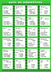 English Worksheet: quiz on adjectives