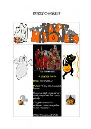 English Worksheet: Halloween Party