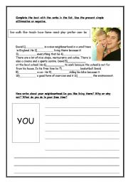 English worksheet: present simple