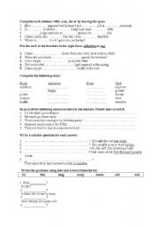 English Worksheet: intermediate
