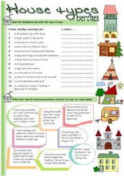 English Worksheet: House types 2