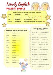 English Worksheet: PRESENT SIMPLE TENSE